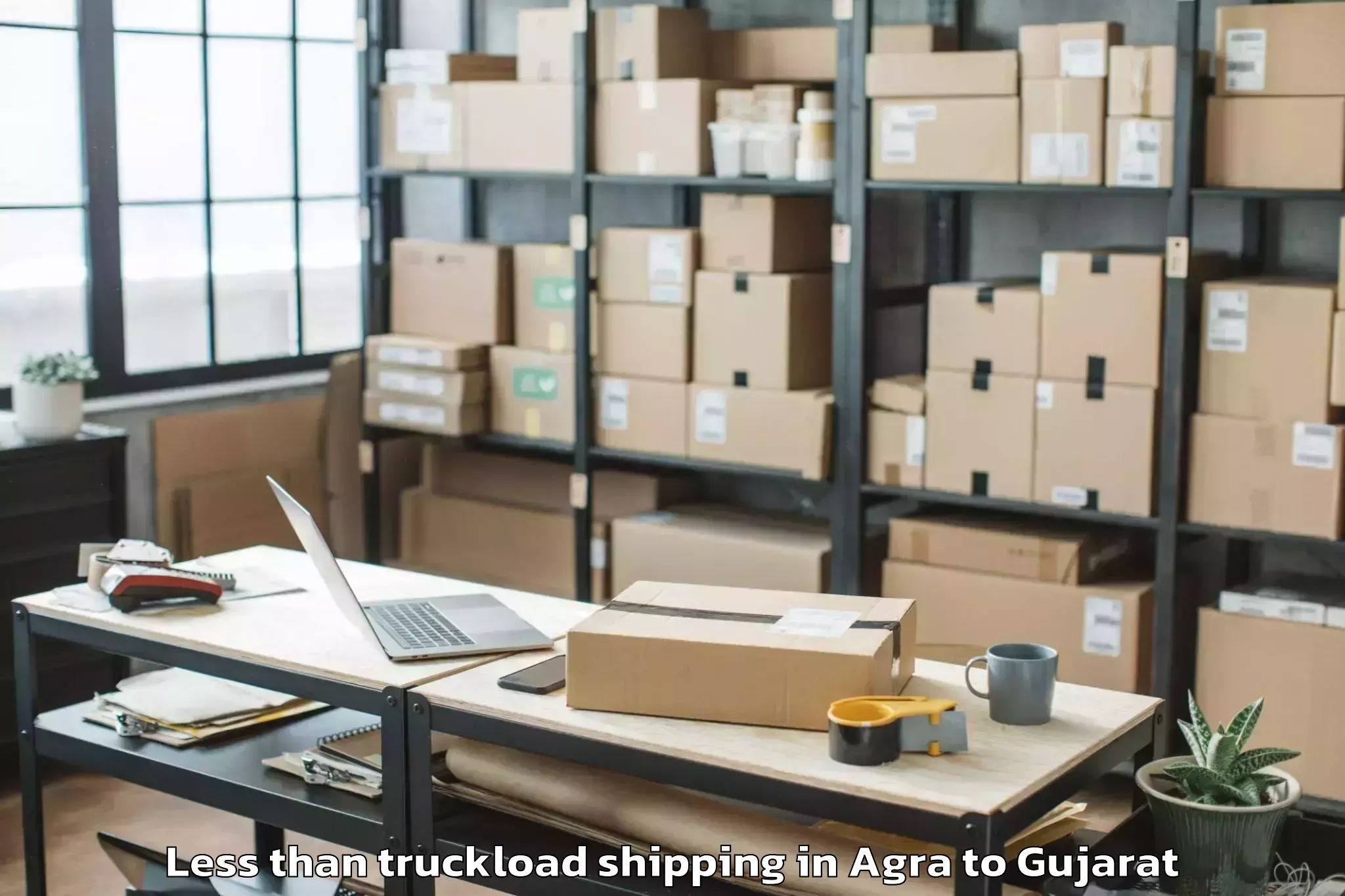 Book Agra to Vaghodia Less Than Truckload Shipping